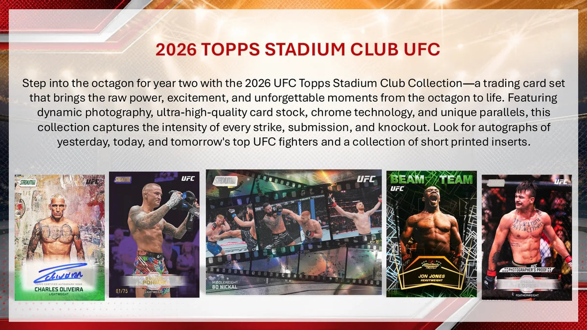 TOPPS STADIUM CLUB UFC 2026 HOBBY BOOSTER