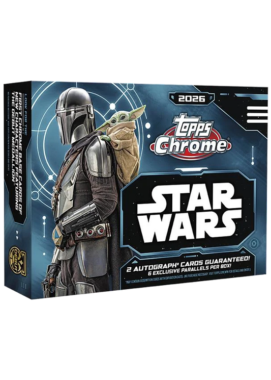 TOPPS STAR WARS CHROME 2026 BOX BREAK #261001 - 1 VALUE BOOSTER + 1 BREAKERS DELIGHT CARD