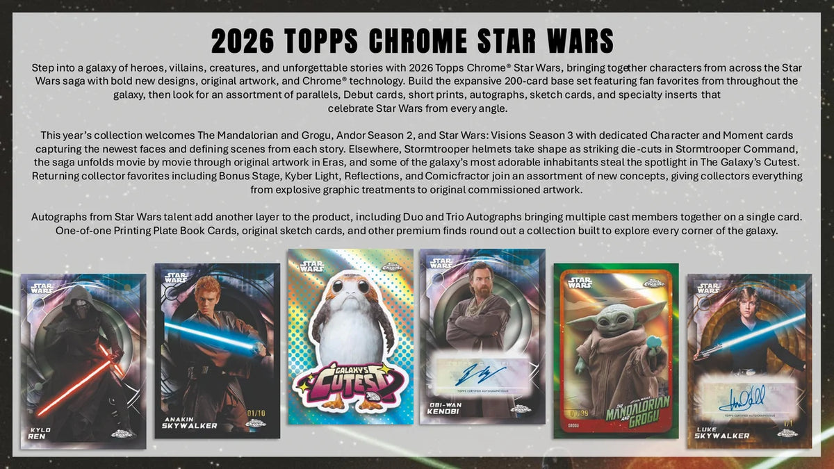TOPPS STAR WARS CHROME 2026 VALUE BOX - HEL BOX